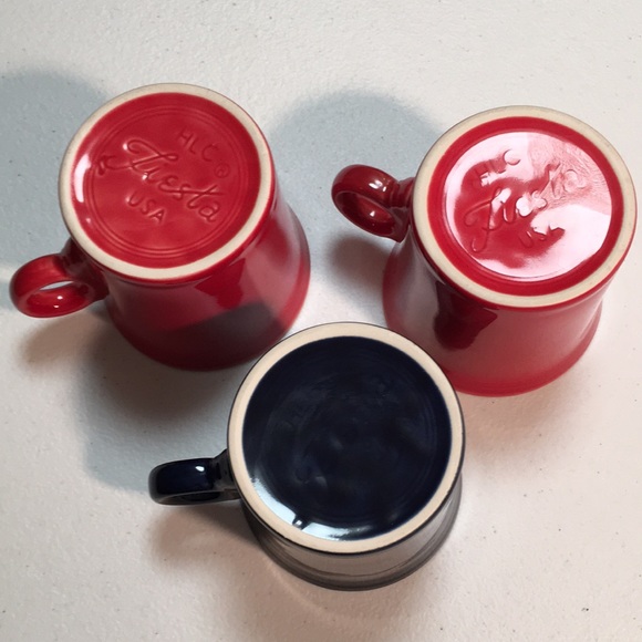 Three Fiesta Coffee Mugs - Picture 3 of 4